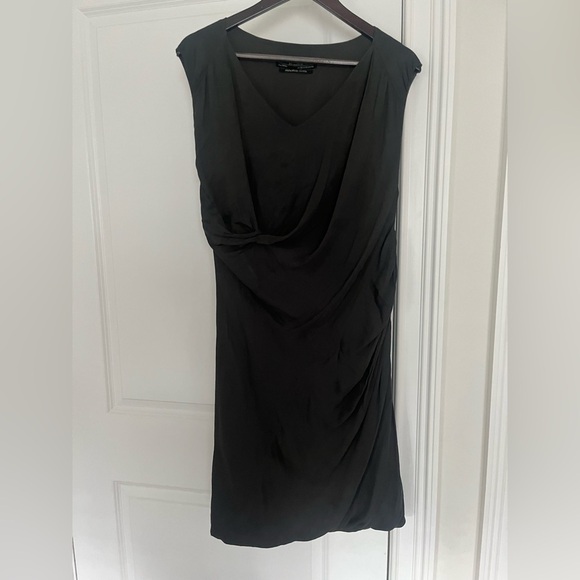 All Saints Japanese Cloth Sala Dress Size 8 Granite - Picture 1 of 11